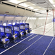 Interior de un Boeing 727-200 adaptado para gravedad cero. Foto: Air Zero G